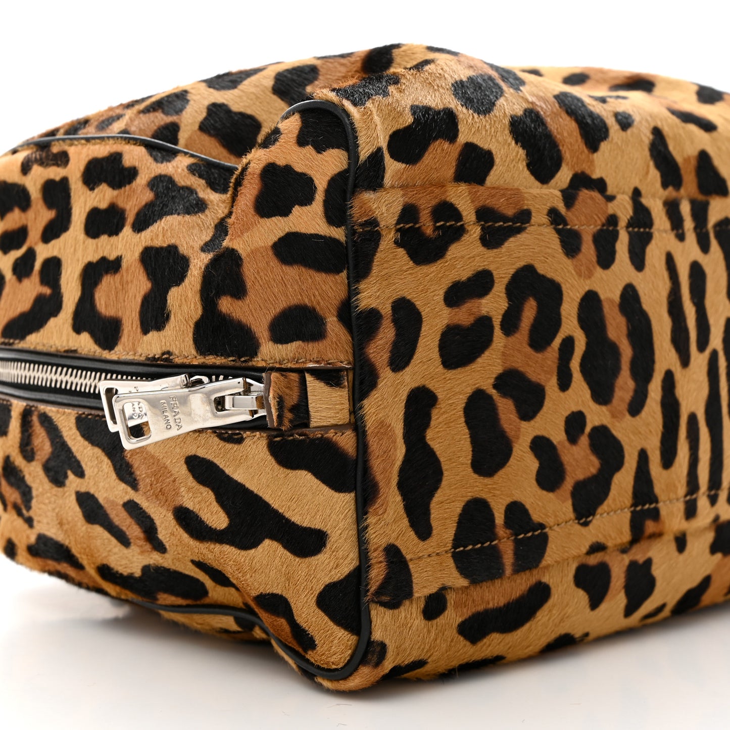 Calf Hair Ostrich Leopard Print Inside Tote