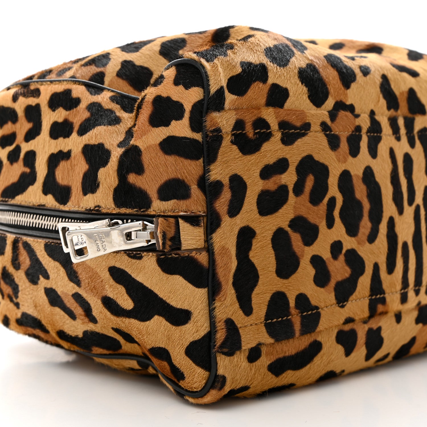 Prada Calf Hair Ostrich Leopard Print Inside Tote 14 of 15