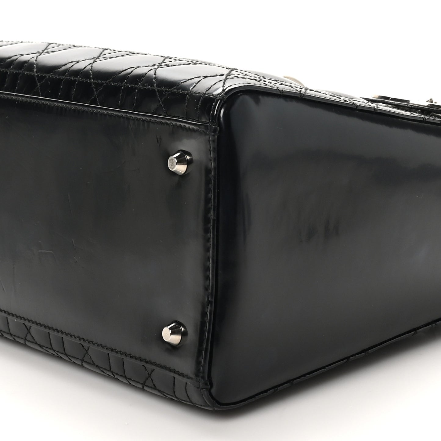 Patent Cannage Medium Lady Dior Black