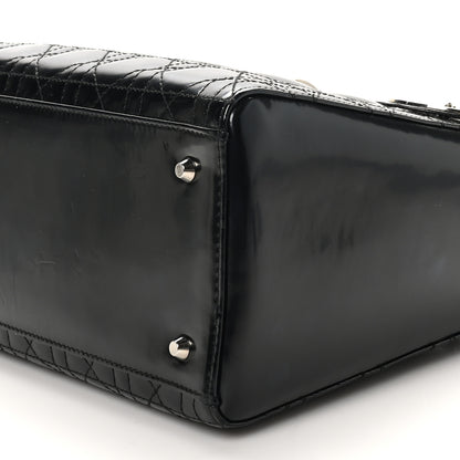 Christian Dior Patent Cannage Medium Lady Dior Black 10 of 11