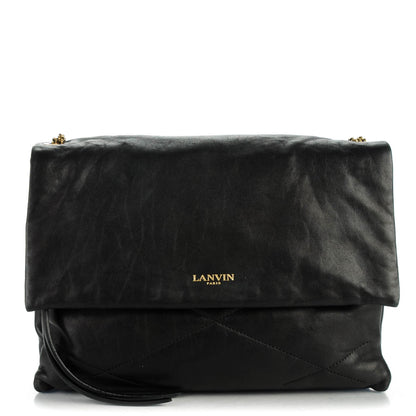 Lanvin Lambskin Quilted Medium Sugar Flap Shoulder Bag Black 1 of 7