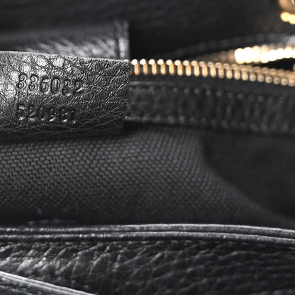 Gucci Calfskin Small Bamboo Shopper Tote Black 7 of 10
