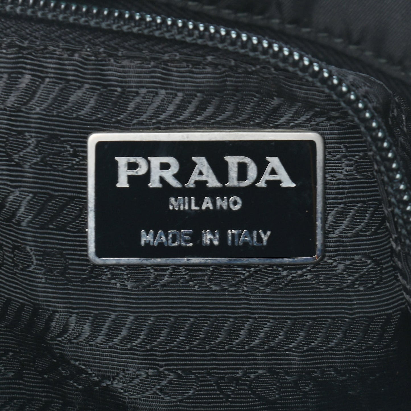 Nappa Nylon Chain Tote Black