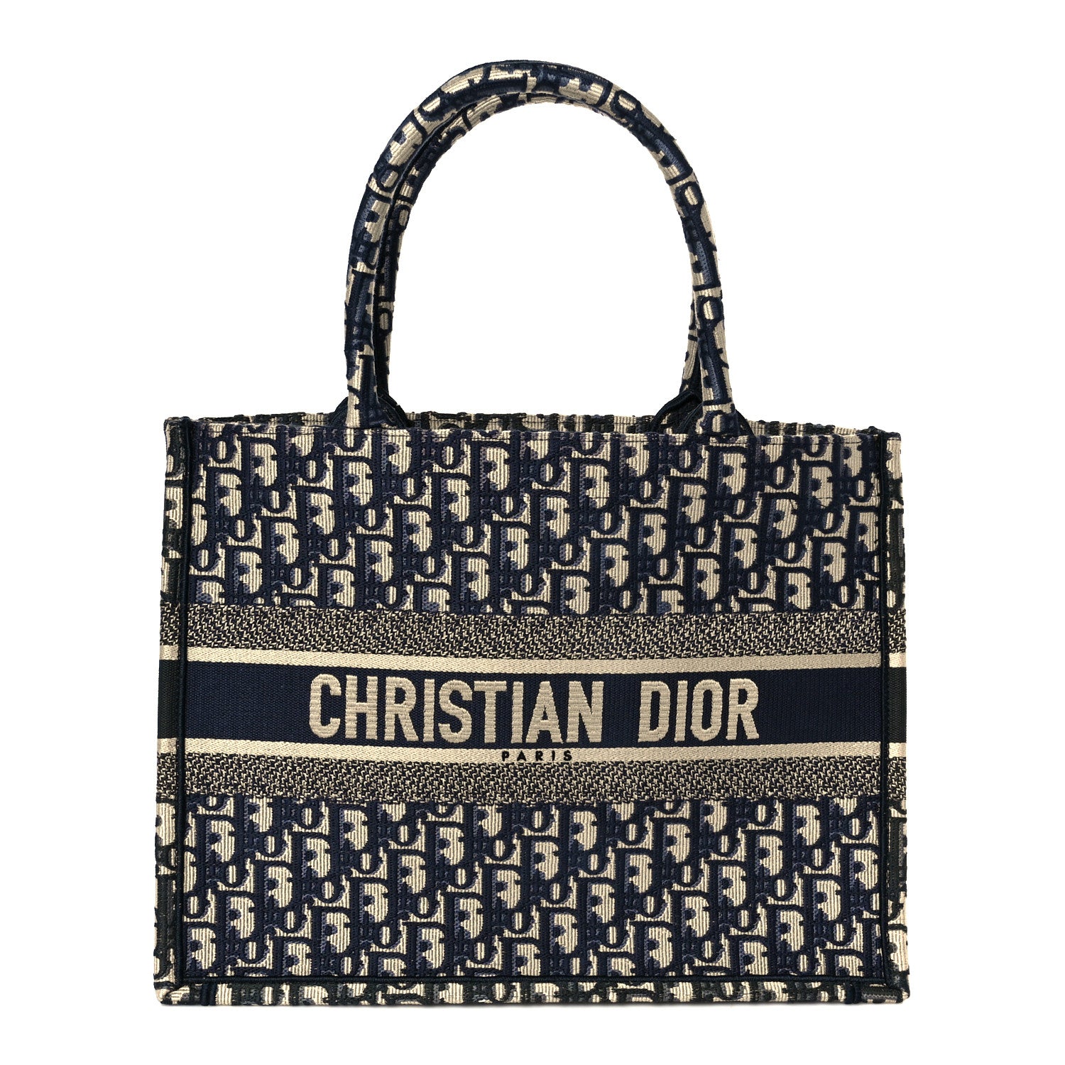 Christian Dior Oblique Medium Book Tote Blue Multicolor 1 of 10