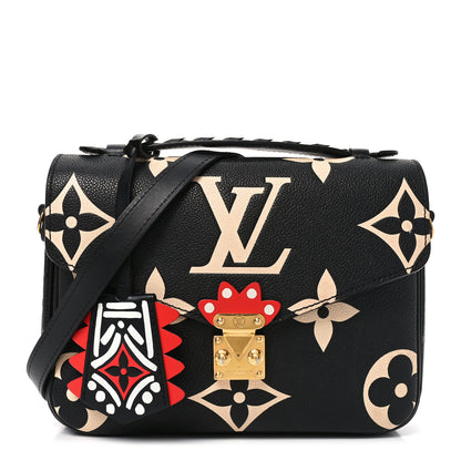 Louis Vuitton Empreinte Monogram Giant Crafty Pochette Metis Black Creme 1 of 9