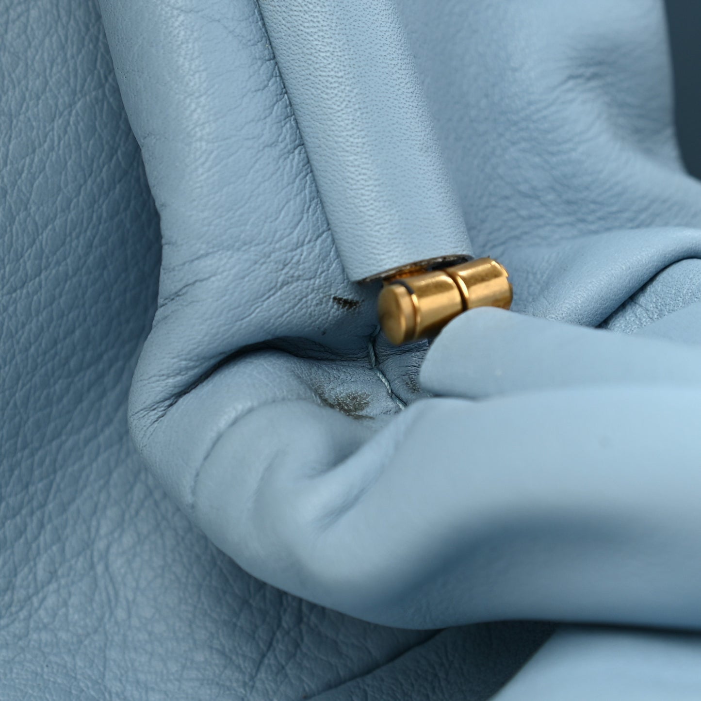 Smooth Butter Calf The Pouch Oversized Clutch Ice