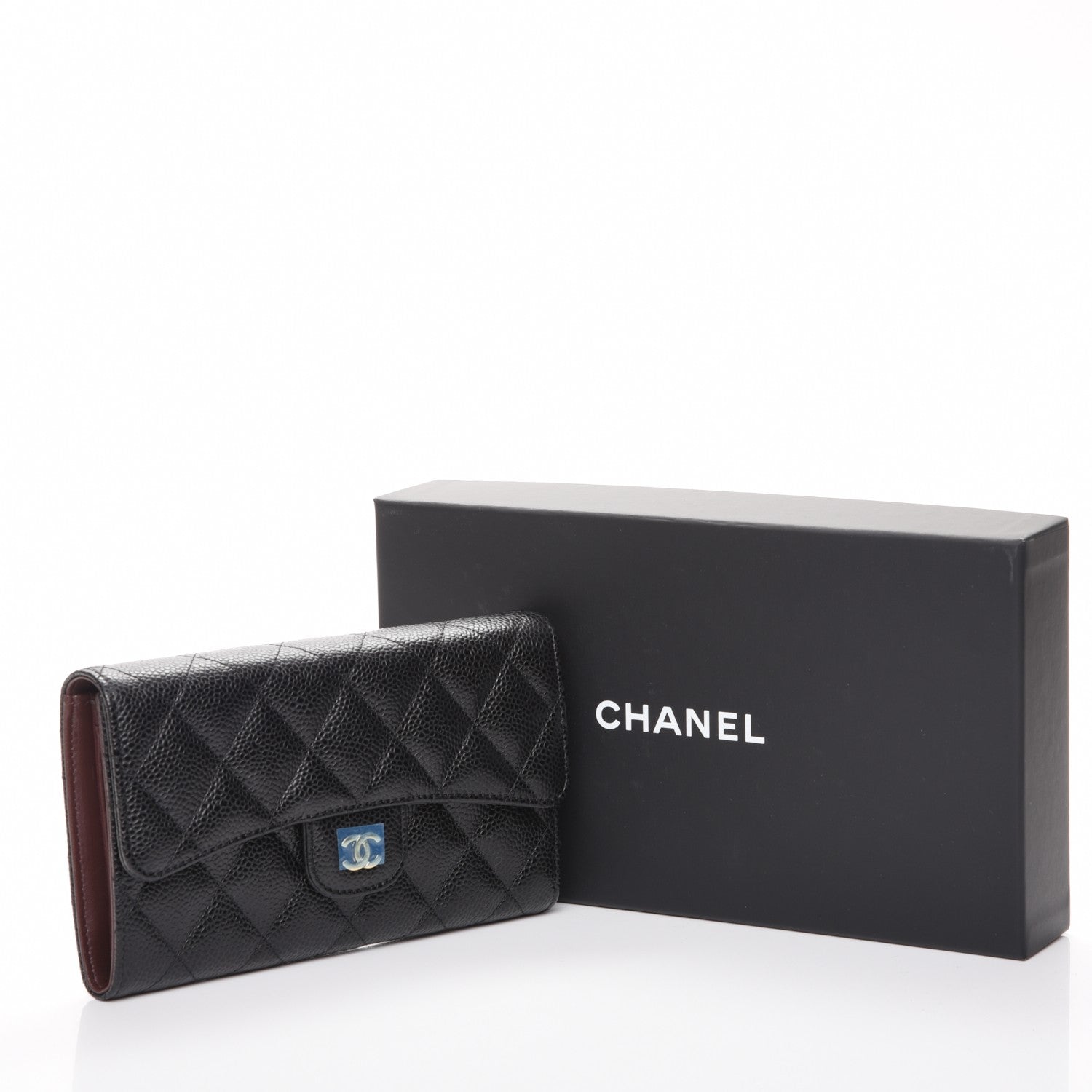 Chanel Caviar Quilted Large Flap Wallet Black 9 of 9