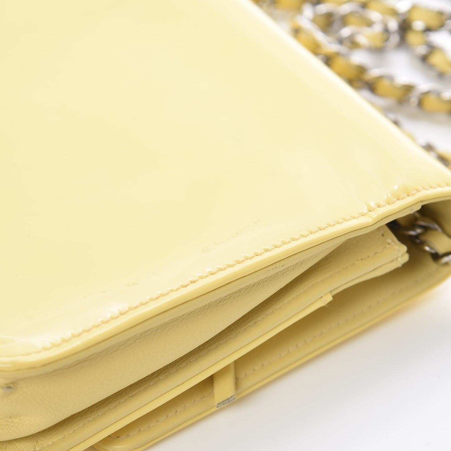 Patent CC Compact Wallet on Chain WOC Yellow