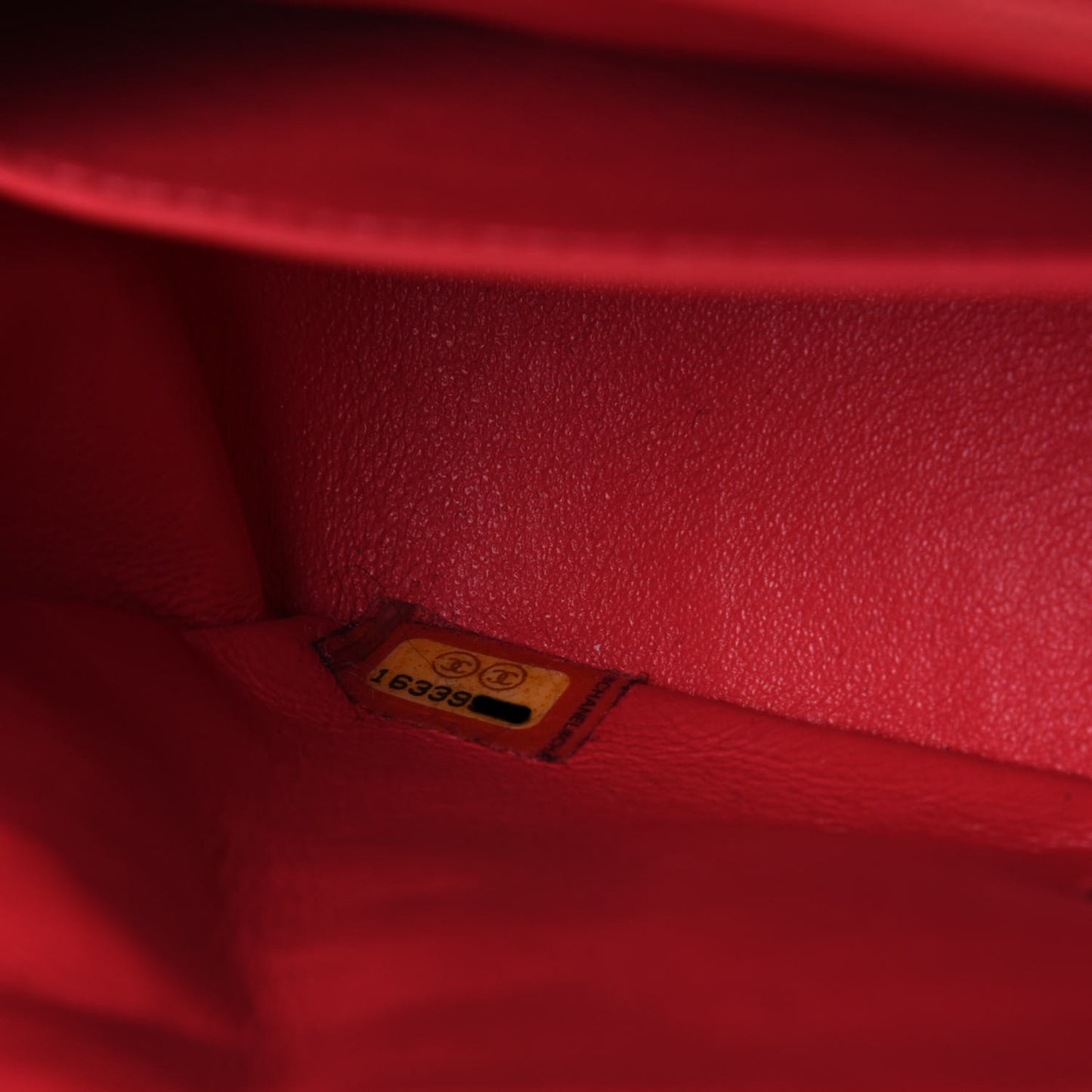 Patent Quilted Mini Square Flap Orange