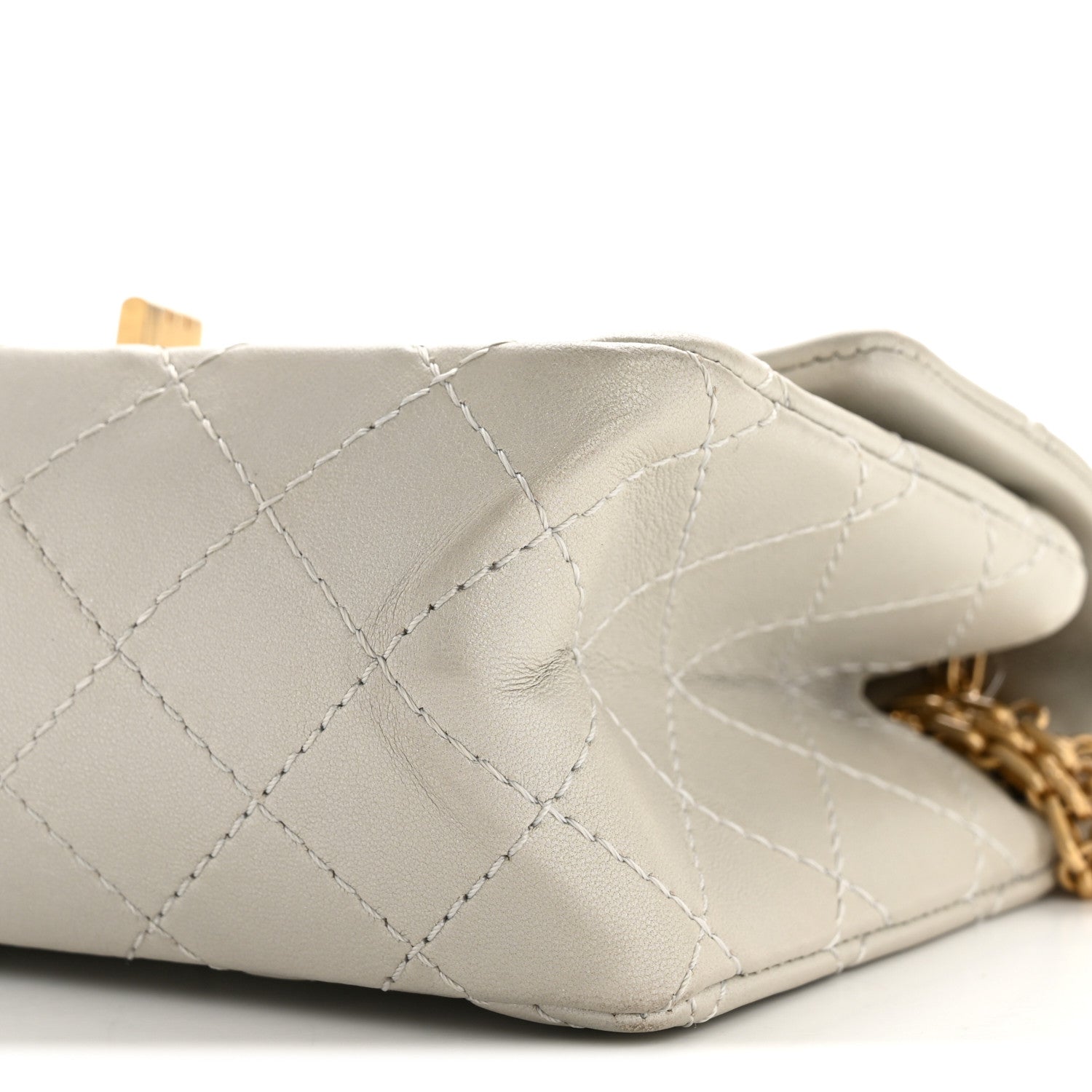 Chanel Metallic Goatskin Quilted 2.55 Reissue Mini Flap Silver 10 of 14