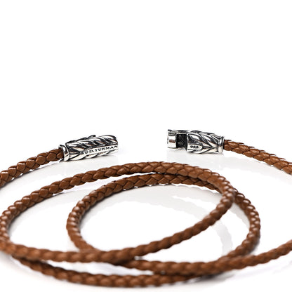 David Yurman Sterling Silver Chevron Triple-Wrap Bracelet Camel 5 of 5