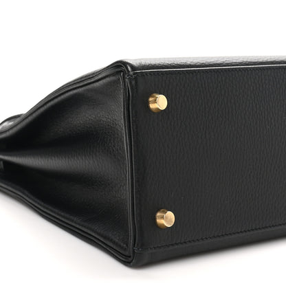 Hermes Taurillon Clemence Kelly Retourne 28 Black 8 of 9