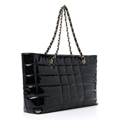 Chanel Patent Chocolate Bar CC Tote Black 3 of 14
