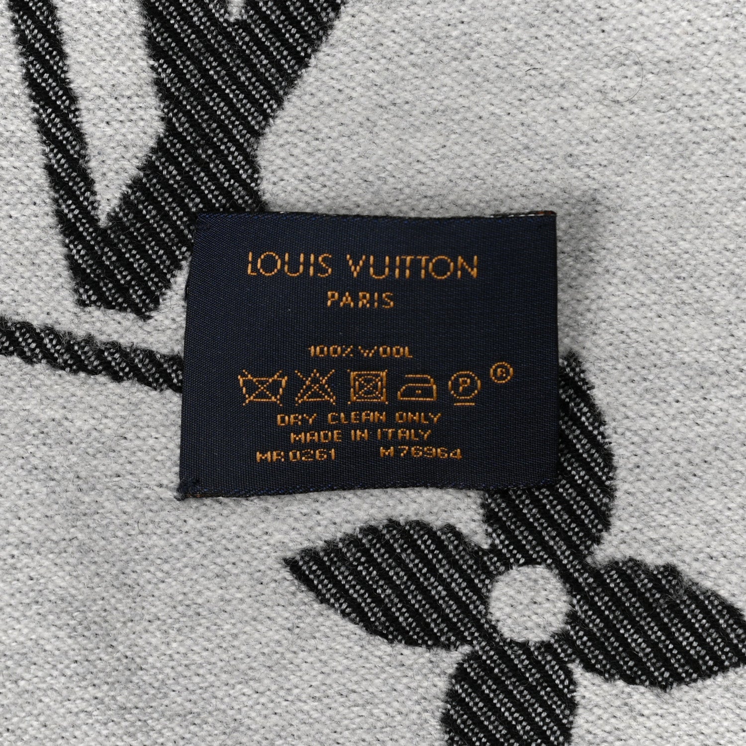 Louis Vuitton Wool Simply LV Scarf Black 3 of 4