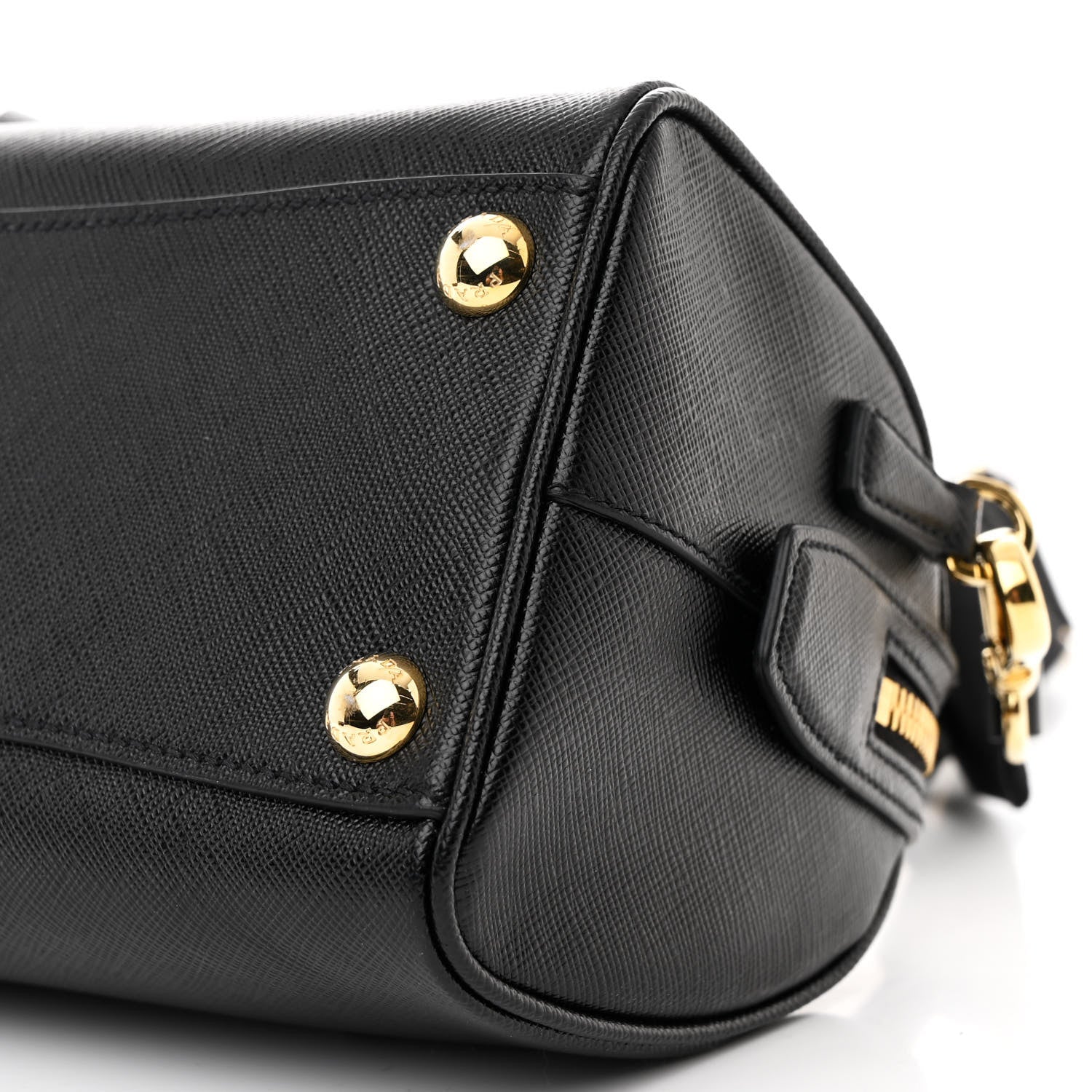 Prada Saffiano Lux Top Handle Crossbody Bag Black 11 of 11