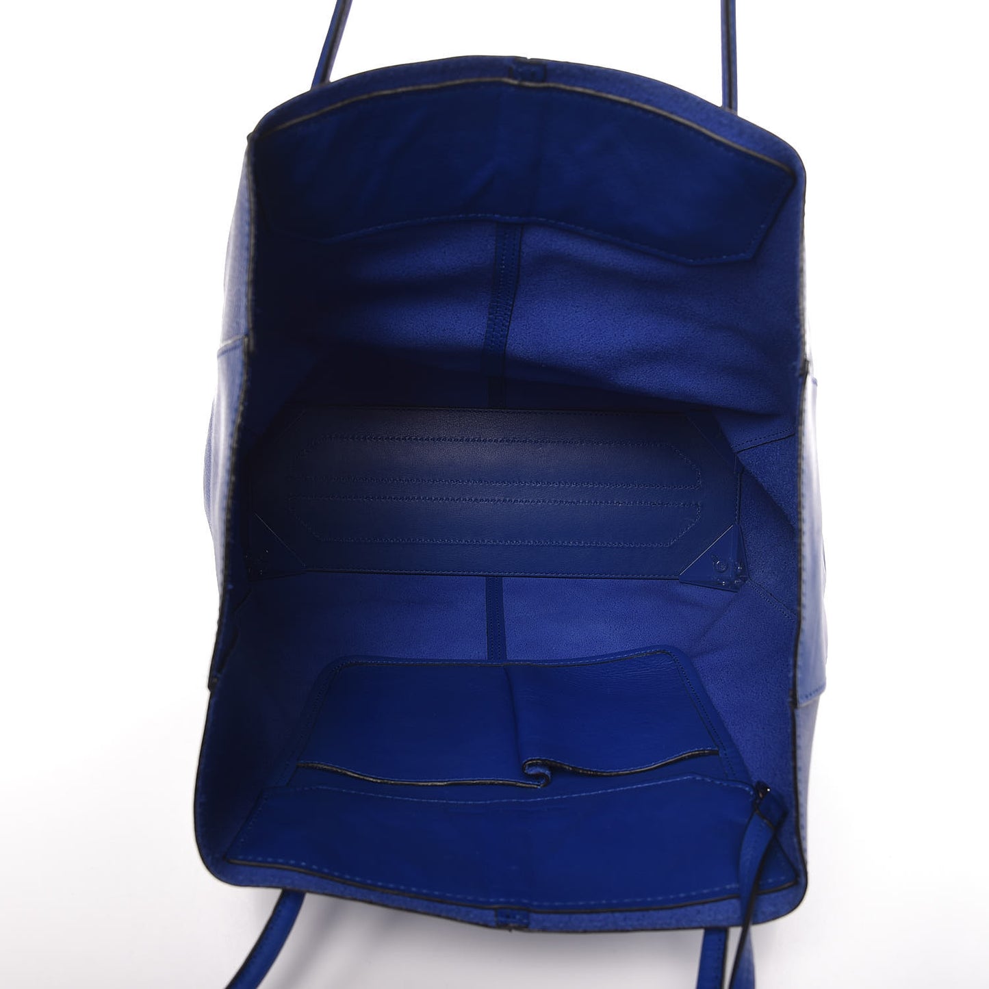 Pebbled Calfskin Prisma Skeletal Tote Azure