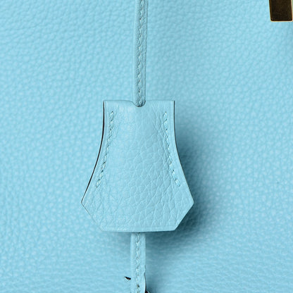 Hermes Togo Birkin 30 Bleu Atoll 24 of 35