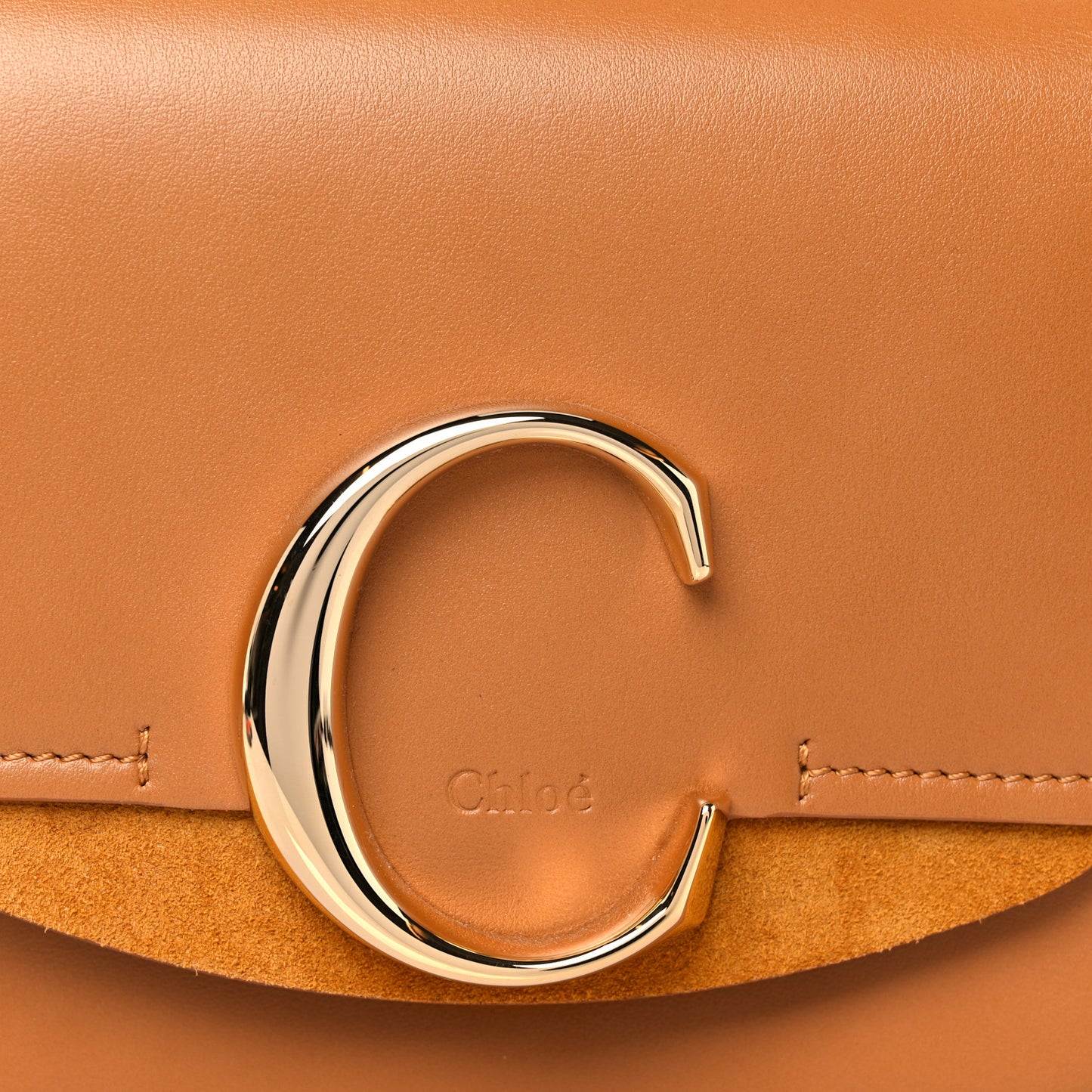 Calfskin Mini C Double Carry Autumnal Brown