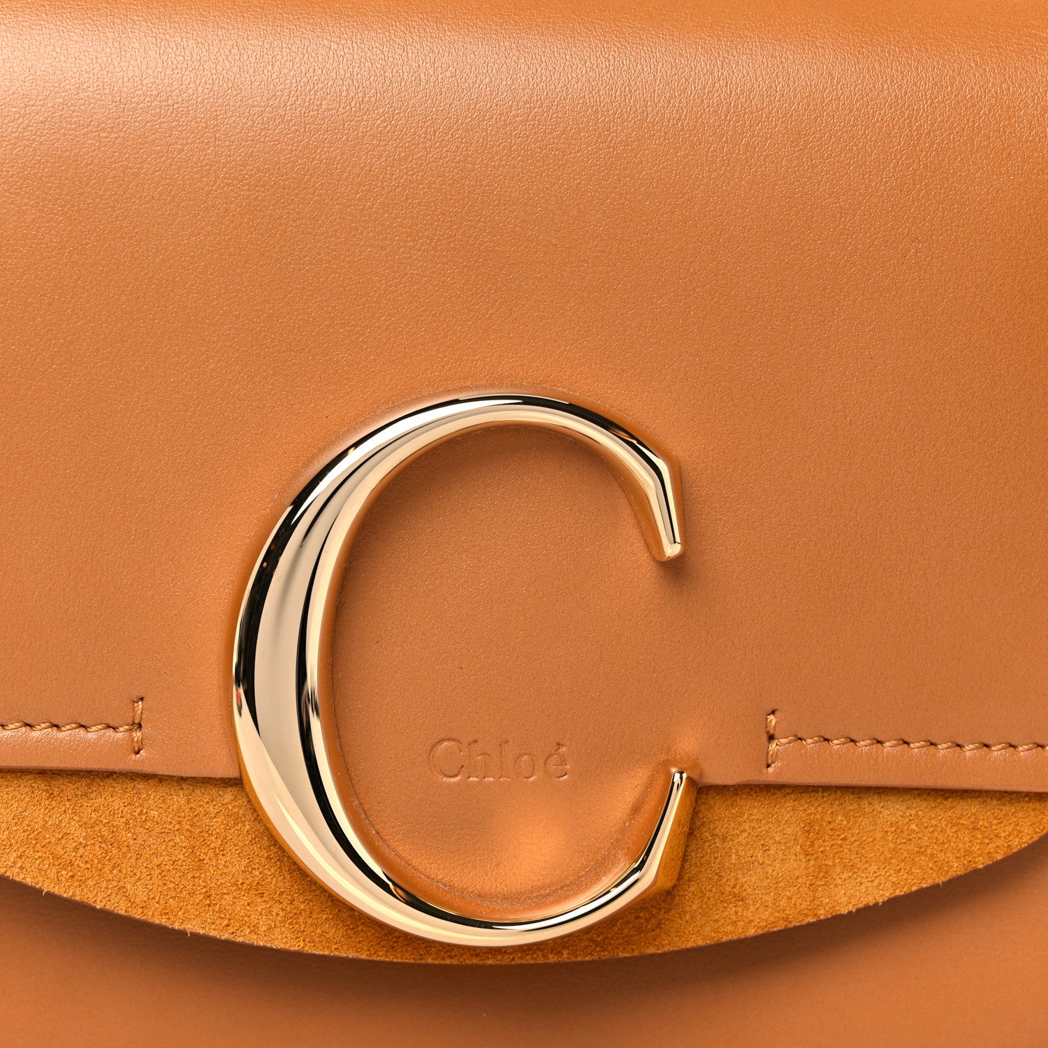 Chloe Calfskin Mini C Double Carry Autumnal Brown 10 of 10
