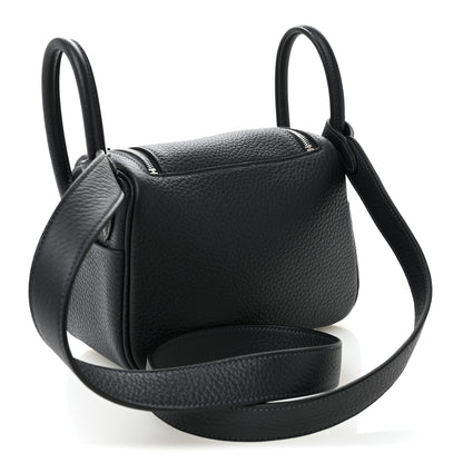 Hermes Taurillon Clemence Mini Lindy 20 Ardoise 3 of 10