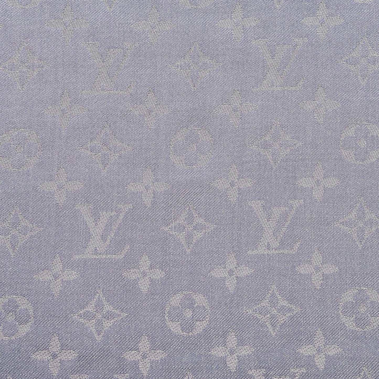 Silk Lurex Wool Monogram Shine Shawl Charcoal Grey
