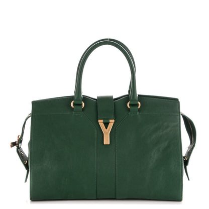 Saint Laurent Sheepskin Medium Cabas ChYc Tartan Green 1 of 6