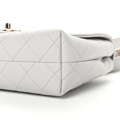 Chanel Caviar Quilted Small City Walk Flap Light Grey 10 of 11