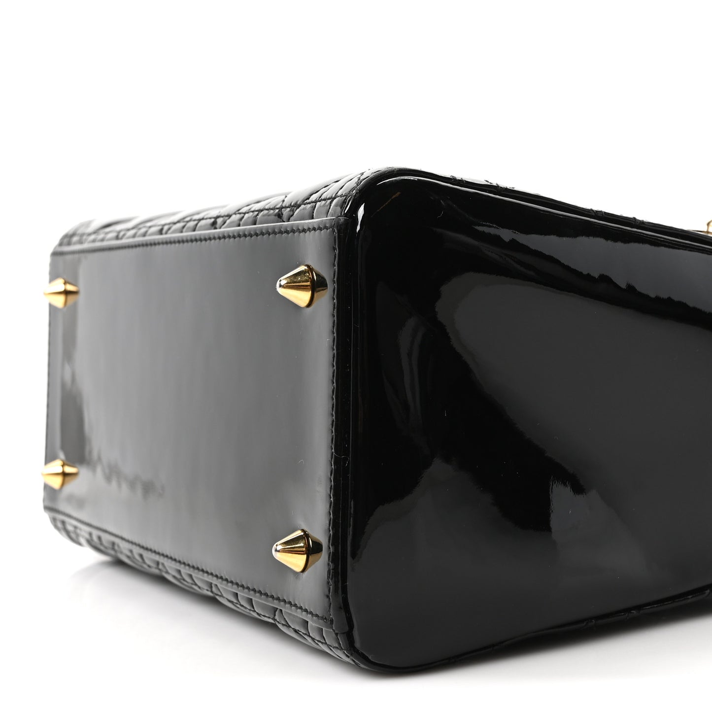 Patent Cannage Medium Lady Dior Black
