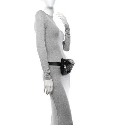 Chanel Grained Calfskin Quilted Waist Belt Bag Black 2 of 12