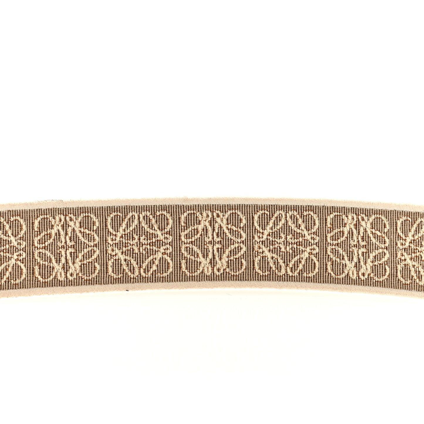 Calfskin Jacquard Anagram Strap Natural Tan