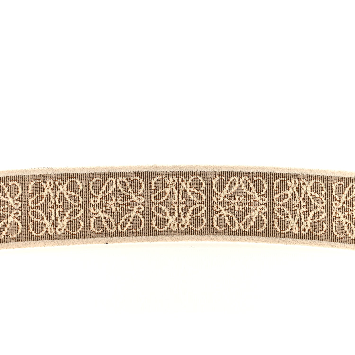 Loewe Calfskin Jacquard Anagram Strap Natural Tan 4 of 4