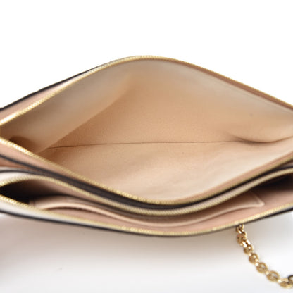 Louis Vuitton Empreinte Double Zip Pochette Beige Rose Creme 5 of 9