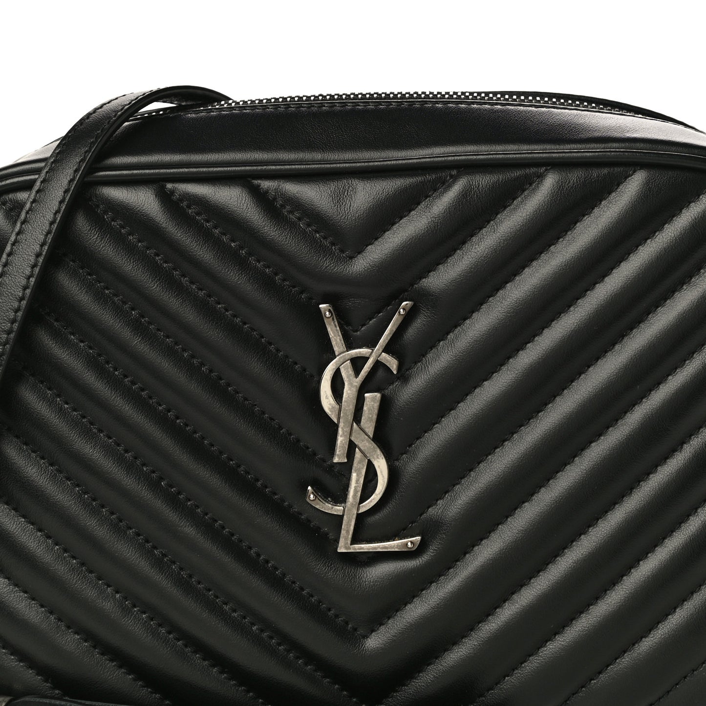 Calfskin Matelasse Monogram Lou Camera Bag Black