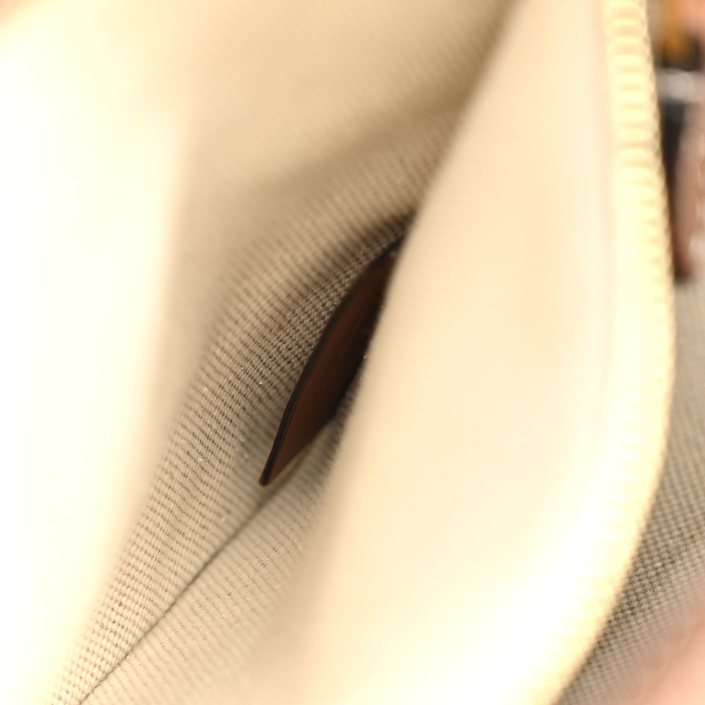 Canvas Smooth Calfskin Two Tone Mini Pocket Bag Natural Malt Brown
