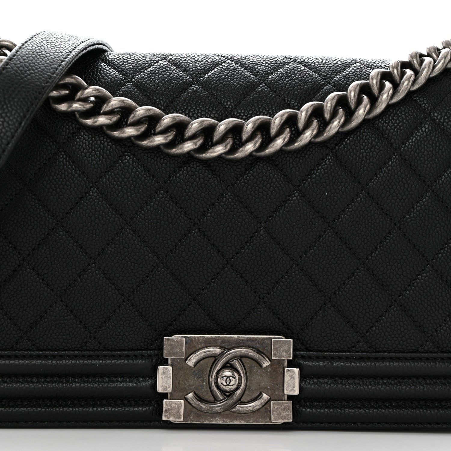 Chanel Caviar Quilted Medium Boy Flap Black 8 of 10