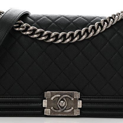 Chanel Caviar Quilted Medium Boy Flap Black 8 of 10