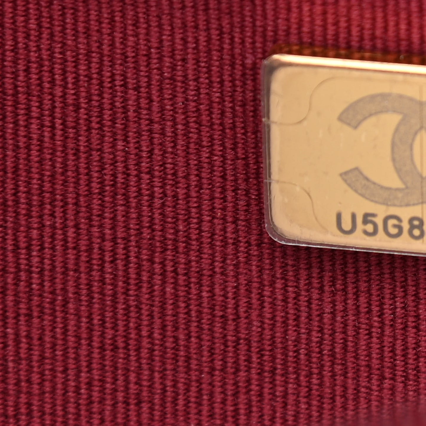 Lambskin Resin Quilted Coco Hearts Wallet On Chain WOC Burgundy