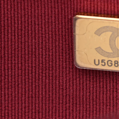 Chanel Lambskin Resin Quilted Coco Hearts Wallet On Chain WOC Burgundy 8 of 12