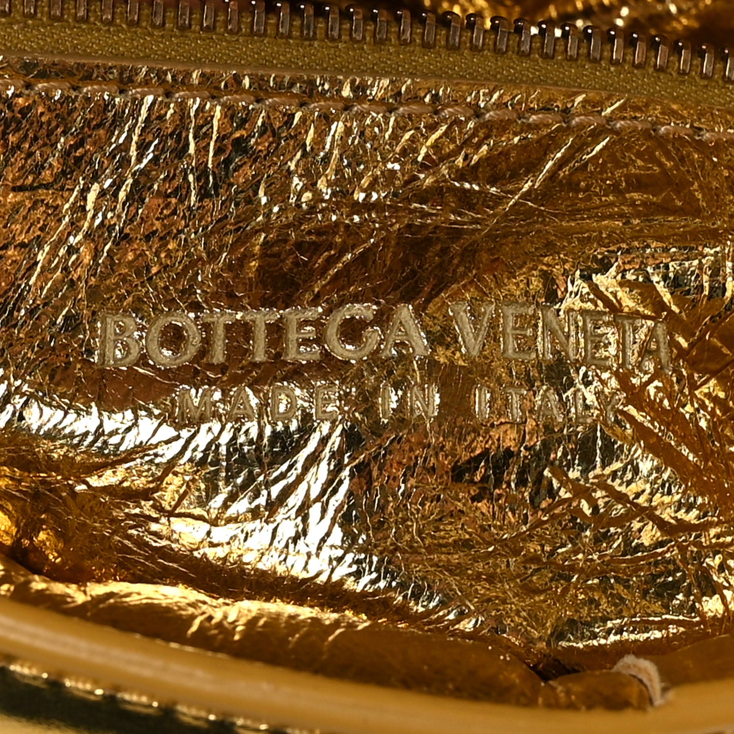 Mirror Lambskin Maxi Intreccio Padded Cassette Crossbody Bag Gold
