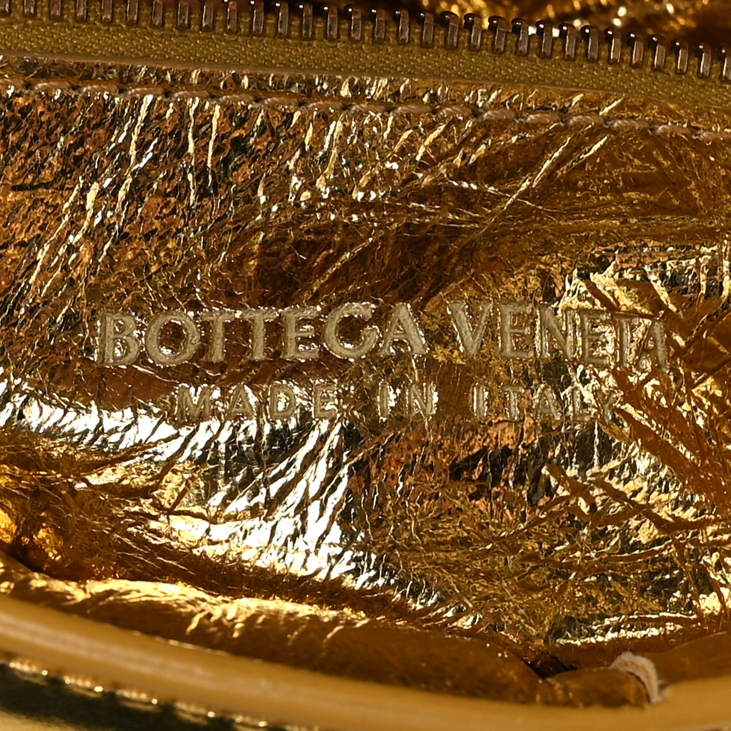 Bottega Veneta Mirror Lambskin Maxi Intreccio Padded Cassette Crossbody Bag Gold 6 of 8