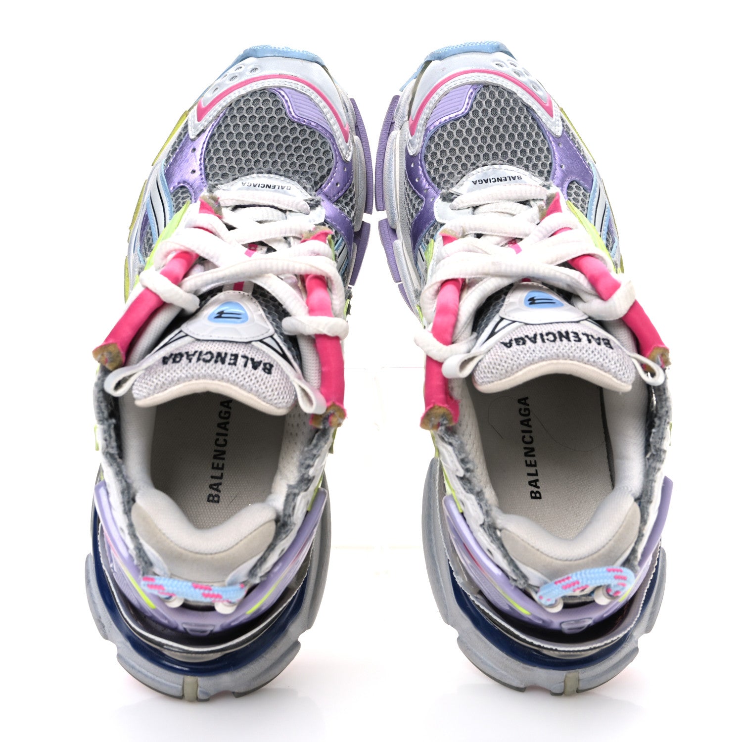 Balenciaga Mesh Rubber Womens Runner Sneakers 37 Multicolor 2 of 9
