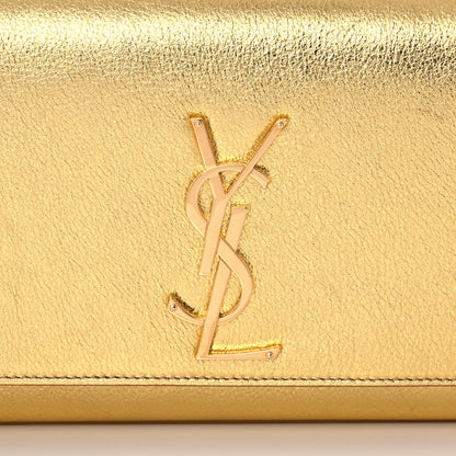 Saint Laurent Metallic Textured Calfskin Classic Monogram Cassandre Clutch Gold 7 of 11