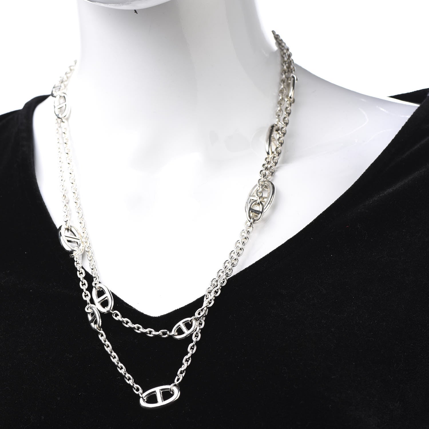 Hermes Sterling Silver Farandole Necklace 80 2 of 5