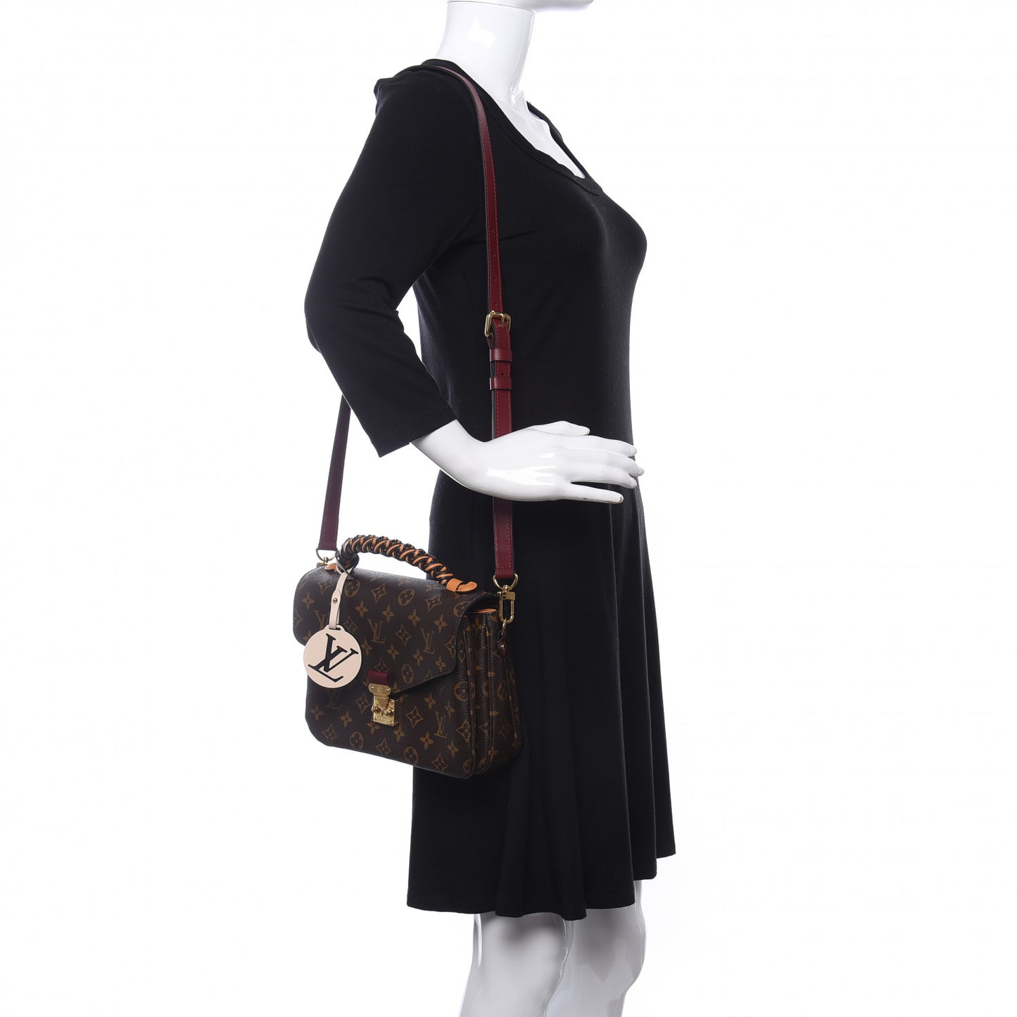 Monogram Braided Pochette Metis Safran