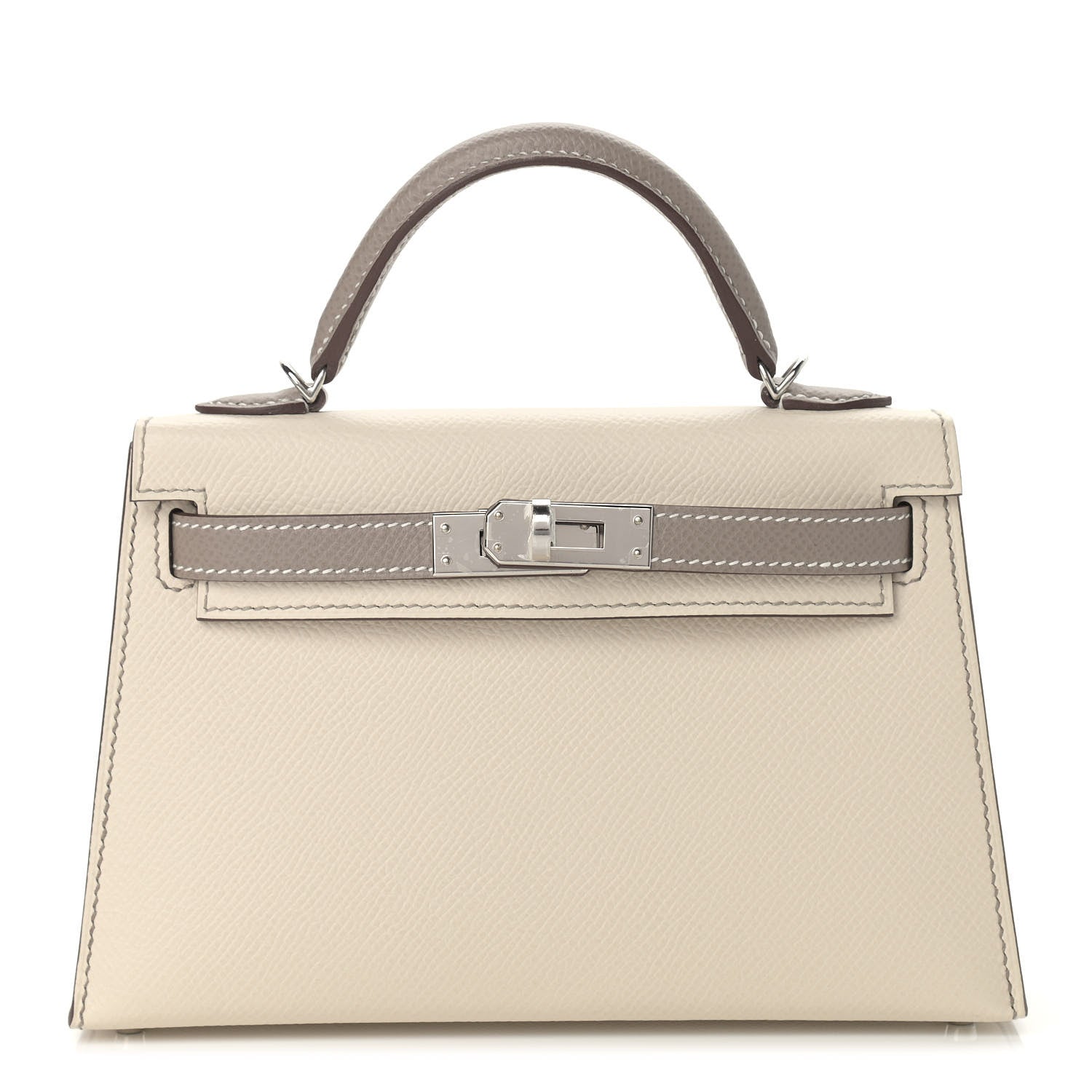 Hermes Epsom Horseshoe Mini Kelly Sellier 20 Craie Etoupe 1 of 11