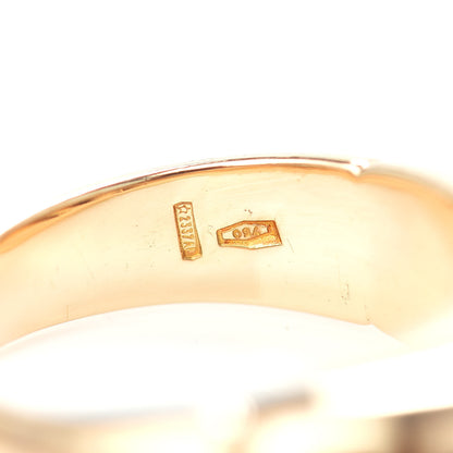 Bulgari 18K Yellow Gold Stainless Steel Celtica Ring 48 4.5 5 of 6