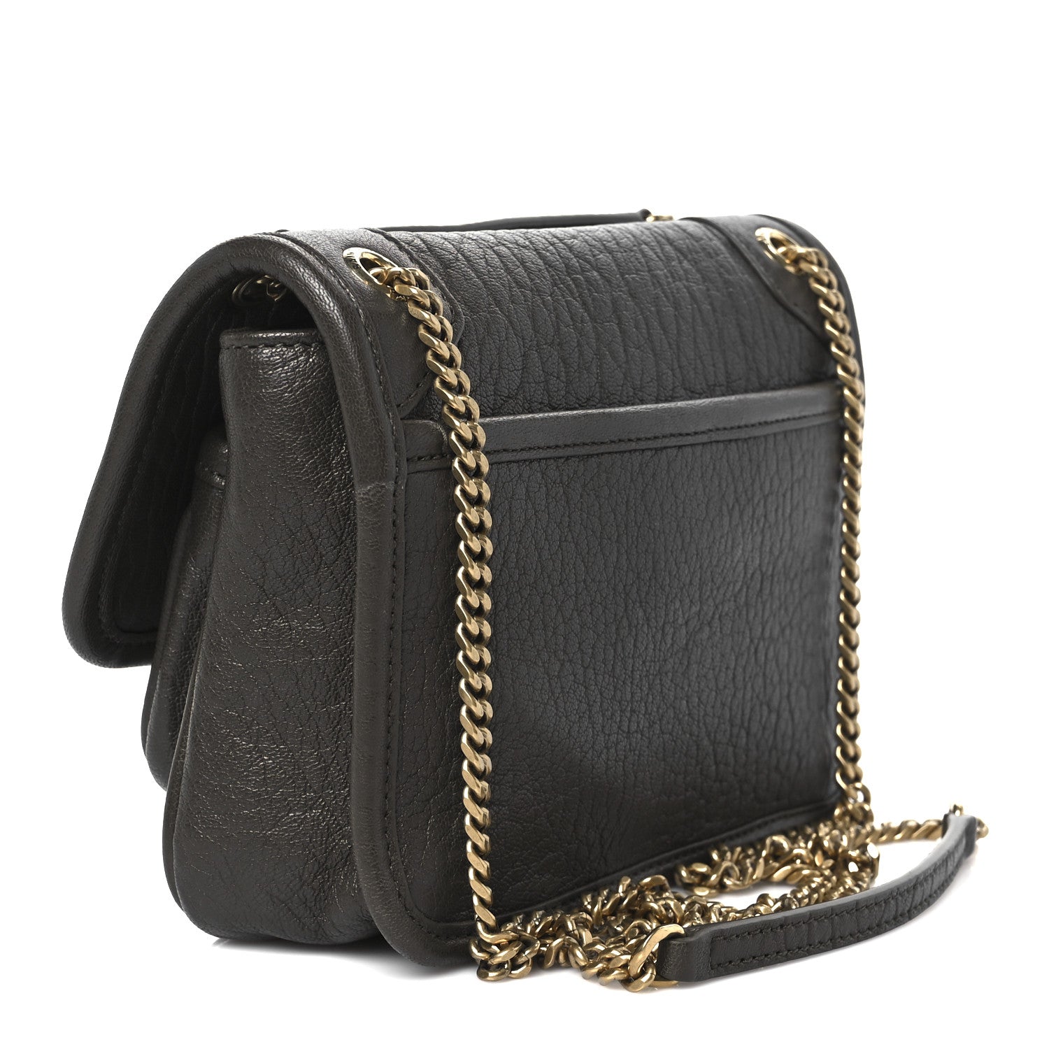 Saint Laurent Grained Lambskin Monogram Mini Niki Chain Satchel Light Musk 3 of 10