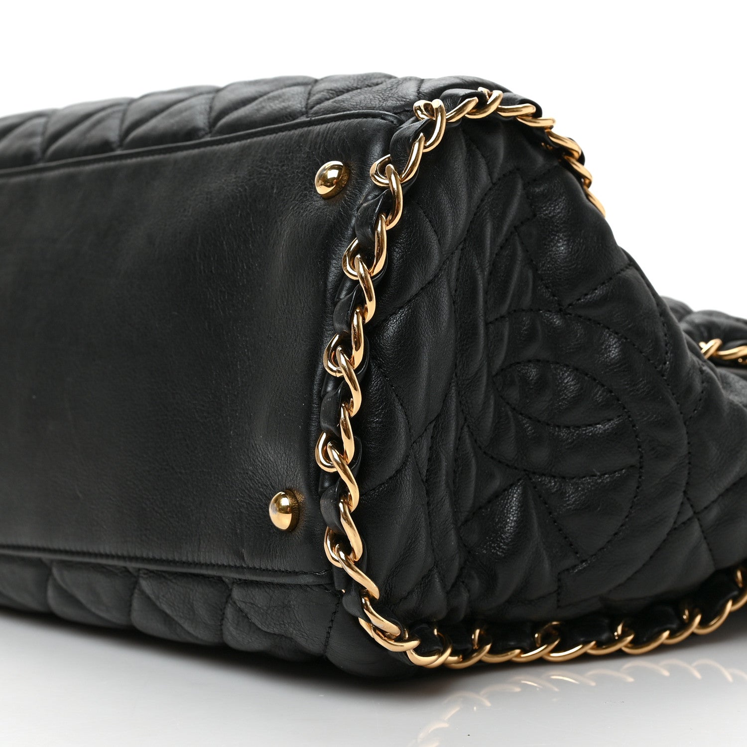 Chanel Calfskin Quilted Large Chain Me Hobo Black 9 of 9