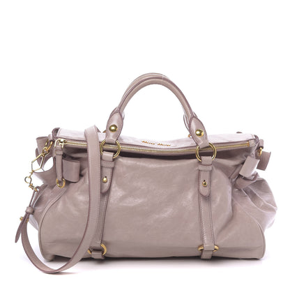 Miu Miu Vitello Lux Large Bow Bag Mughetto 1 of 11