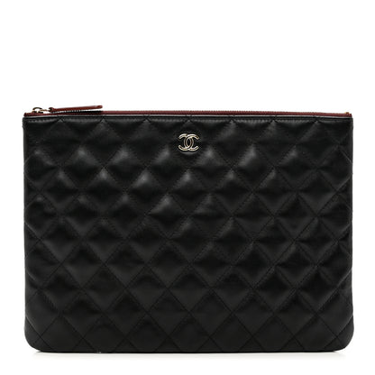 Chanel Lambskin Quilted Medium Cosmetic Case Black 1 of 10
